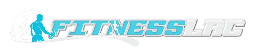 Logo FitnessLac, version horizontale négative.